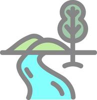 rivierlandschap glyph icon vector