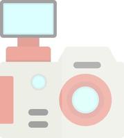 dslr camera plat pictogram vector