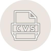 cvs het dossier formaat icoon vector