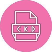 ckd het dossier formaat icoon vector