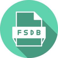 fsdb het dossier formaat icoon vector