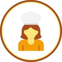 chef vrouw vector icoon ontwerp