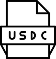 usdc het dossier formaat icoon vector