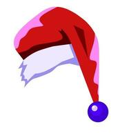 de kerstman hoed icoon, rood hoed de kerstman met elegantie concept vector