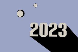 gelukkig nieuw jaar 2023, illustratie ontwerp met elegantie concept vector