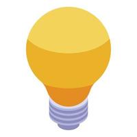 licht lamp idee icoon, isometrische stijl vector