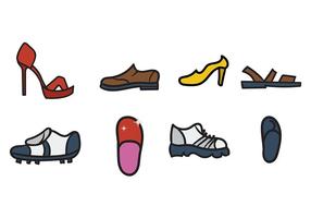 Schoenen Pictogrammen Vector