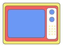 retro TV sticker vector illustratie