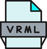 vrml het dossier formaat icoon vector