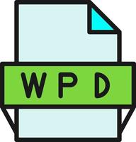 wpd het dossier formaat icoon vector