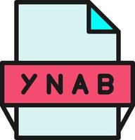 ynab het dossier formaat icoon vector