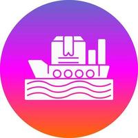 wereldwijd Verzending boot vector icoon ontwerp