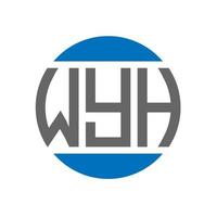 wyh brief logo ontwerp Aan wit achtergrond. wyh creatief initialen cirkel logo concept. wyh brief ontwerp. vector