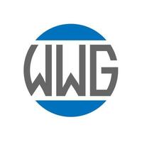 wwg brief logo ontwerp Aan wit achtergrond. wwg creatief initialen cirkel logo concept. wwg brief ontwerp. vector
