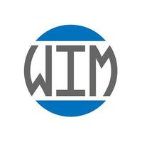 wim brief logo ontwerp Aan wit achtergrond. wim creatief initialen cirkel logo concept. wim brief ontwerp. vector