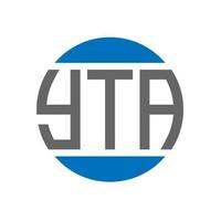 yta brief logo ontwerp Aan wit achtergrond. yta creatief initialen cirkel logo concept. yta brief ontwerp. vector