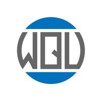 wqu brief logo ontwerp Aan wit achtergrond. wqu creatief initialen cirkel logo concept. wqu brief ontwerp. vector