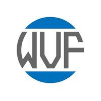 wvf brief logo ontwerp Aan wit achtergrond. wvf creatief initialen cirkel logo concept. wvf brief ontwerp. vector