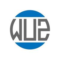wuz brief logo ontwerp Aan wit achtergrond. wuz creatief initialen cirkel logo concept. wuz brief ontwerp. vector