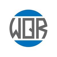 wqr brief logo ontwerp Aan wit achtergrond. wqr creatief initialen cirkel logo concept. wqr brief ontwerp. vector