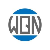 wqn brief logo ontwerp Aan wit achtergrond. wqn creatief initialen cirkel logo concept. wqn brief ontwerp. vector