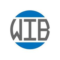 wib brief logo ontwerp Aan wit achtergrond. wib creatief initialen cirkel logo concept. wib brief ontwerp. vector