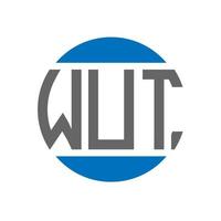 wu brief logo ontwerp Aan wit achtergrond. wu creatief initialen cirkel logo concept. wu brief ontwerp. vector