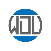 wdu brief logo ontwerp Aan wit achtergrond. wdu creatief initialen cirkel logo concept. wdu brief ontwerp. vector