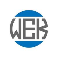 week brief logo ontwerp Aan wit achtergrond. week creatief initialen cirkel logo concept. week brief ontwerp. vector