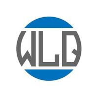 wlq brief logo ontwerp Aan wit achtergrond. wlq creatief initialen cirkel logo concept. wlq brief ontwerp. vector
