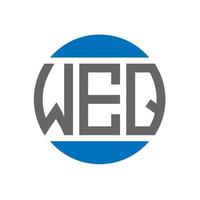 weq brief logo ontwerp Aan wit achtergrond. weq creatief initialen cirkel logo concept. weq brief ontwerp. vector