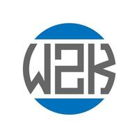 wzk brief logo ontwerp Aan wit achtergrond. wzk creatief initialen cirkel logo concept. wzk brief ontwerp. vector