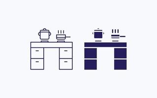 keuken kasten illustratie icoon vector
