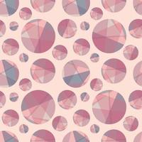 abstract naadloos meetkundig patroon. achtergrond of omhulsel papier met ronde glimmend diamanten van verschillend maten. cirkels van roze edelstenen. vector