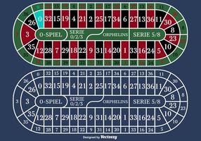 Vector Europese Roulette tafel voor elk project