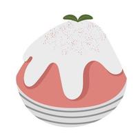 bingsu, bingsoo - Koreaans geschoren ijs nagerecht. vector