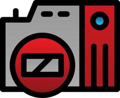 spiegelloze camera plat pictogram vector