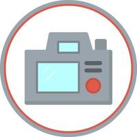 terug camera plat pictogram vector