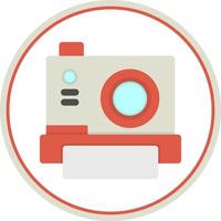 instant camera plat pictogram vector