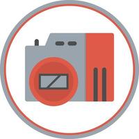 spiegelloze camera plat pictogram vector