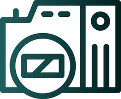 spiegelloze camera plat pictogram vector