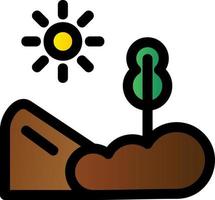 landbouw landschap glyph icon vector