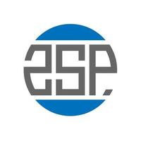 zsp brief logo ontwerp Aan wit achtergrond. zsp creatief initialen cirkel logo concept. zsp brief ontwerp. vector