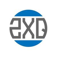 zxq brief logo ontwerp Aan wit achtergrond. zxq creatief initialen cirkel logo concept. zxq brief ontwerp. vector