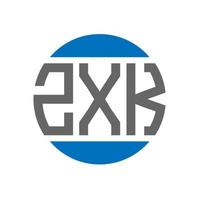 zxk brief logo ontwerp Aan wit achtergrond. zxk creatief initialen cirkel logo concept. zxk brief ontwerp. vector
