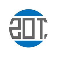 zot brief logo ontwerp Aan wit achtergrond. zot creatief initialen cirkel logo concept. zot brief ontwerp. vector