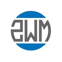 zwm brief logo ontwerp Aan wit achtergrond. zwm creatief initialen cirkel logo concept. zwm brief ontwerp. vector