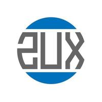 zux brief logo ontwerp Aan wit achtergrond. zux creatief initialen cirkel logo concept. zux brief ontwerp. vector