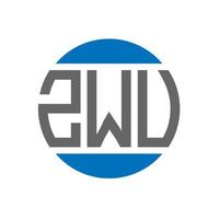 zwu brief logo ontwerp Aan wit achtergrond. zwu creatief initialen cirkel logo concept. zwu brief ontwerp. vector