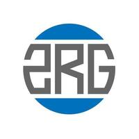 zrg brief logo ontwerp Aan wit achtergrond. zrg creatief initialen cirkel logo concept. zrg brief ontwerp. vector